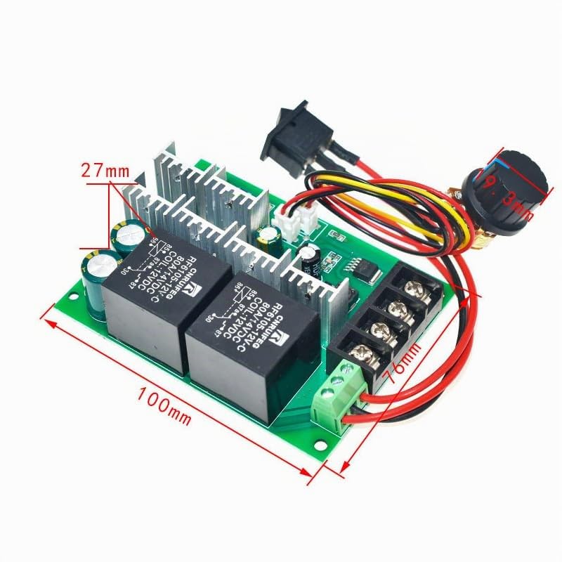 Gerui DC 9-50V 40A Motor Controller, DC Motor Speed Control | Reversible Controller 12V 24V 36V 48V 2000W Power Reversible
