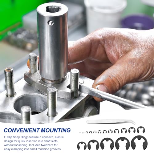 1050Pcs M1.5-M22 External Retaining Ring E Clip Snap Rings 1050