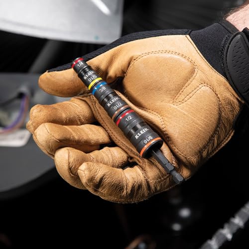 AWP Extreme Tool Backpack with Padded Straps, Klein 7-in-1 Impact Flip Socket Set with 1/4 to 9/16-Inch Sizes