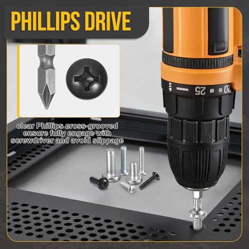 DTGN 370pcs #8-32 Pan Head Machine Screws Bolts Kit Carbon Steel #8-32x1/2"/3/4"/1"/1-1/4"/1-1/2"/2" 370