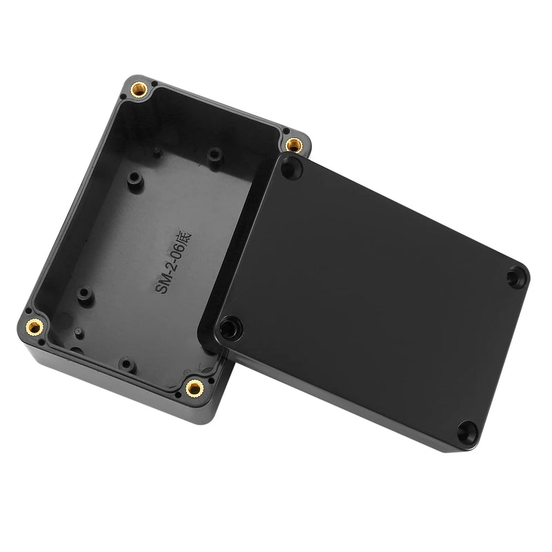 Pack of 2 waterproof junction boxes, project box electronic, plastic project junction box housing electrical box - 100 x 68 x 50 mm/black A100 x 68 x 50 mm black