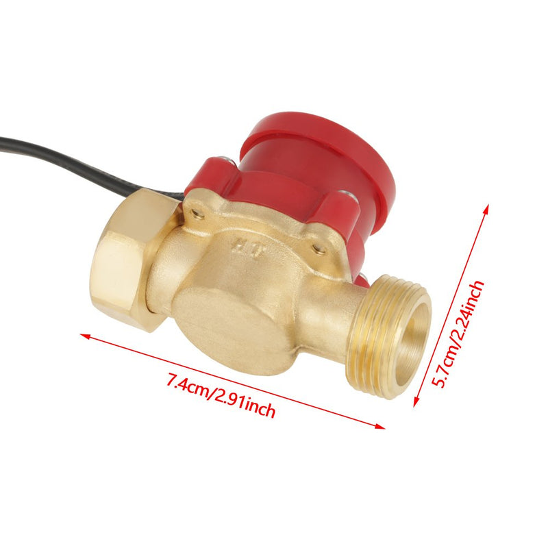 Water flow switch, flow switch flow switch 220V 0.5A G3/4"-3/4" thread water pump switch flow switch signal switch