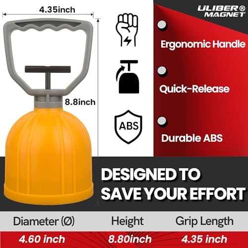 ULIBERMAGNET Magnetic Bulk Parts, Quick Release Magnetic Transfer Pickup Tool Manual Lifter, Material Handling Magnet,Pickup Magnetic Sweeper for Small Metal Object,Nails,Nut,Screw, Tacks,Metal Scraps Magnetic Bulk Parts Pickup Tool