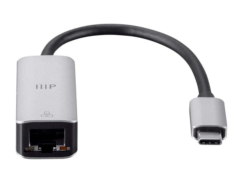 Monoprice USB-C Gigabit Adapter - Speeds up to 1000Mbps, Aluminum Body, Compact, Plug-n-Play, Compatible with Windows and MacOS - Consul Series