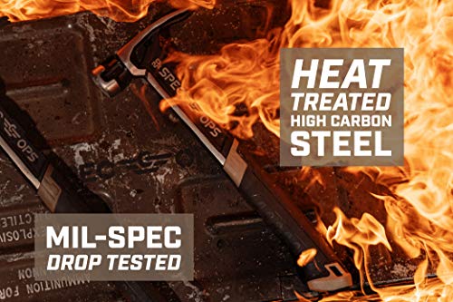 Spec Ops Tools Nailing Hammer for Carpentry & Demolition, Magnetic Nail Holder, Rip Claw, 20 Oz 20 Oz Nailing Hammer