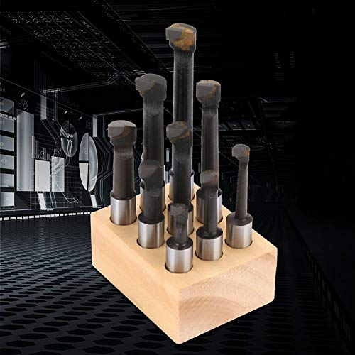 Boring Bar, 9pcs HSS Material 1/2" Round Shank Boring Bar Set Machine Tool Accessories