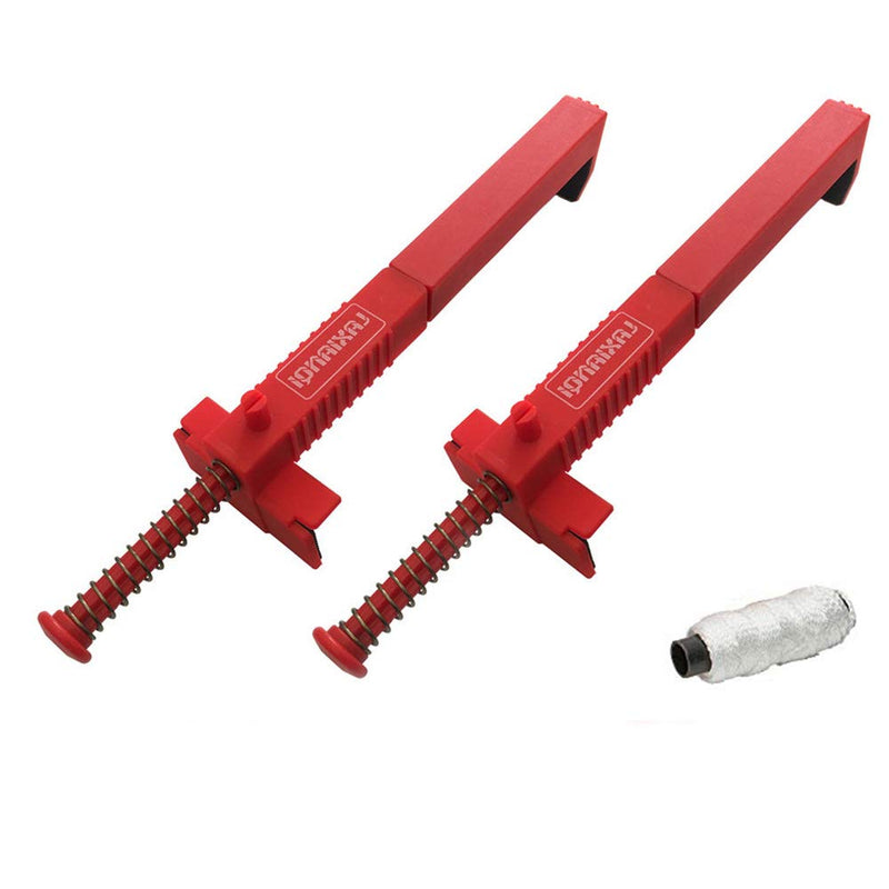 LXQ 7.9-9.4 Inch extended upgrade Brick Line Clips Line Runners Sold In Pairs,Red