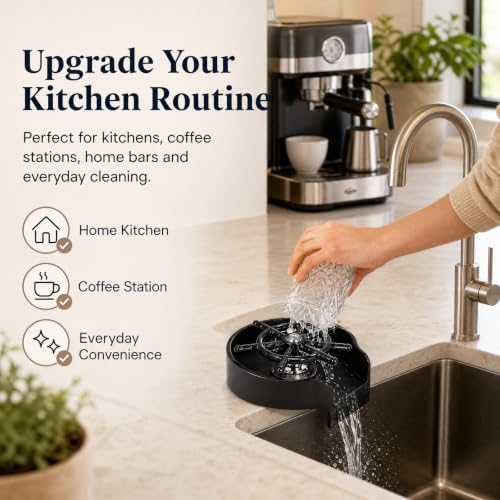 Glass Rinser for Kitchen Sink, Drinkware Cleaning Tool