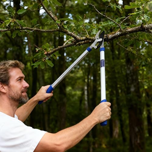 Garvee Loppers for Tree Trimming, 59cm Branch Cutter Garden Bypass Lopper and Tree Trimmer, 35mm Cut Capacity Pruning Shears Tree Limb Trimmer Aluminum Handle Garden Tools