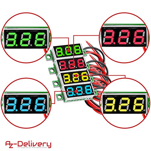 AZDelivery Voltmeter 0.28 Inch/0.71 cm Mini Digital with 7 Segment Display 2.5 V - 30 V Parent 3