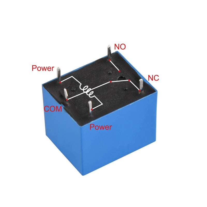 Heschen PC Relay SRD-24VDC-SL-C DC24V Coil SPDT 10A 250VAC 5 Pin Terminals Pack of 2