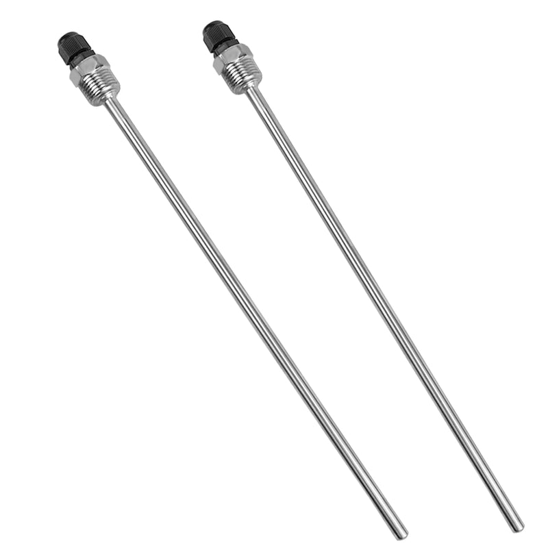 Pack of 2 immersion sleeves 1/2 immersion sleeves 304 thread | 300 mm, stainless steel immersion sleeve, it is often used in solar panels, water tanks, blind pipes etc