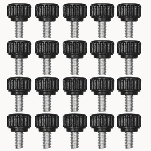 200 Pcs M5 x 10 mm Threaded Knurled Thumbscrew, Monitor Screws Vesa Mount Screws Carbon Steel Clamping Knobs Grip Thumb Screw Mounting Thumb Screw(200pcs) 200.0