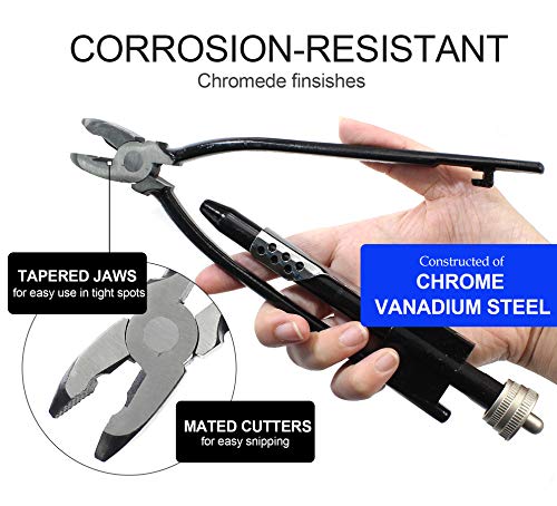 Bonsicoky 2 Pieces Aircraft Safety Wire Twisting Pliers Set 6" & 9" 6"&9" Wire Plier + 100 FT Wire