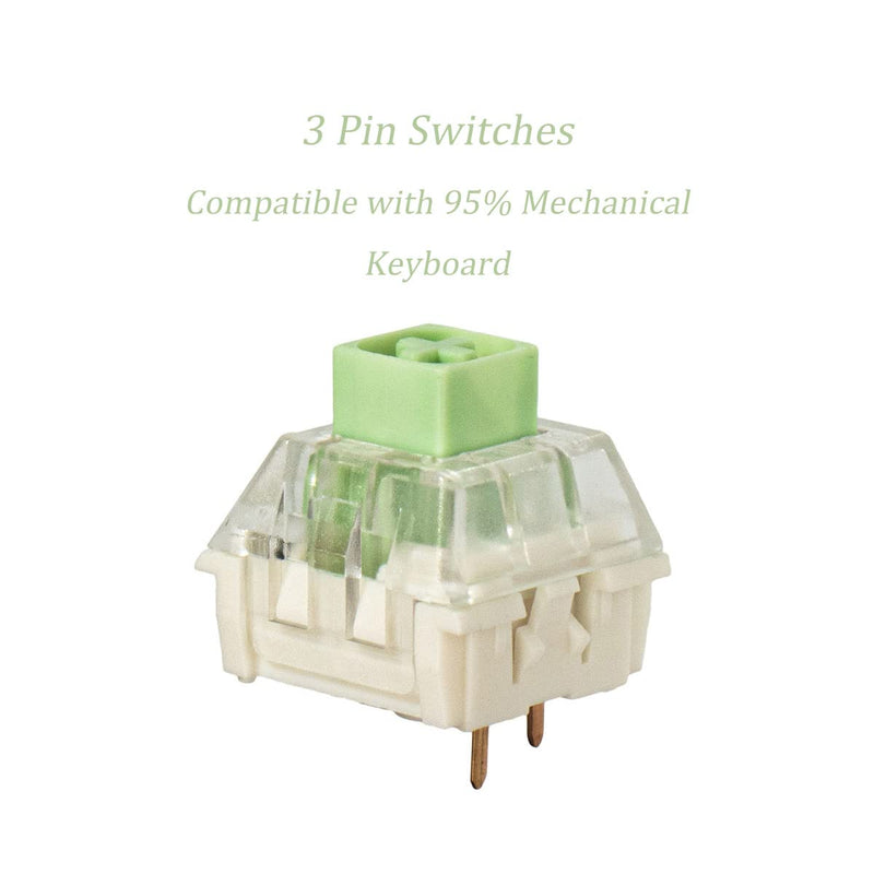 90 Pack Kailh Box Switch Jade RGB SMD for Mechanical Gaming Keyboard 3 pin Switches IP56 Water-Proof Compatible Cherry MX Switches Jade-90 pcs