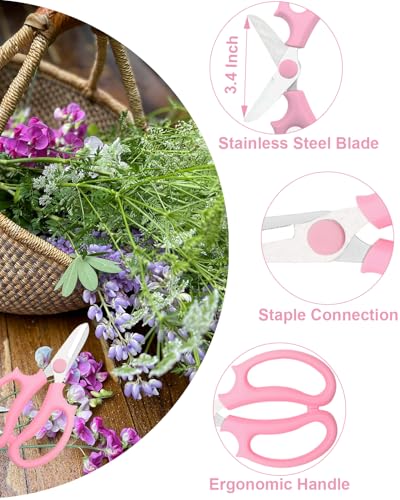 Flower Scissor, Scissors for Cutting Flowers, 12Pcs Pink Pink 01 12 Pack