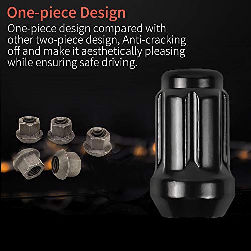 MIKKUPPA M12x1.5 Lug Nuts & 17mm Hex Lug Nut Covers - Replacement for Replacement for 1994-2013 Chevy Impala, 1998-2022 Honda Accord/CRV/Civic, 2003-2008 Honda Pilot Aftermarket Wheel