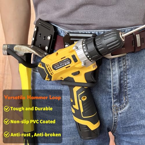 MUTUACTOR Magnetic Tool Holster Belt Clip - Heavy-Duty Non-Slip Holder for Hammers, Screwdrivers, Wrenches and Hardware Tools…