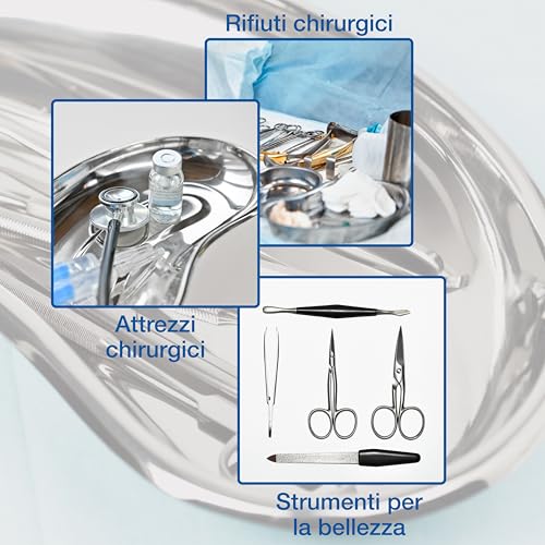 GIMA 26610 Stainless Steel Kidney Dish, 207 mm x 128 mm x 33 mm, capacity 480 ml 207 x 128 x 33 mm