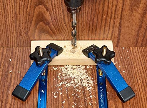 Aluminum 24"X2 T-track with 2pk Hold Down Clamps - Blue Color