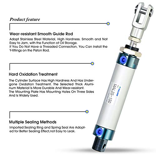 TAILONZ MAL Air Cylinder 25mm Bore 150mm Stroke with Y Connector (1Pc)