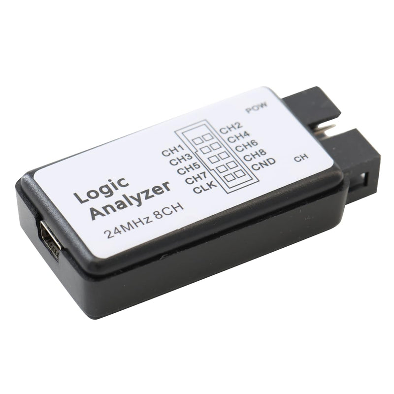 USB Logic Analyzer 24MHz MCU Debugging Tool Logic Analyzer 8 Channel UART IIC SPI with 12 Test Clips and USB Cable for Arduino for ARMFPGA