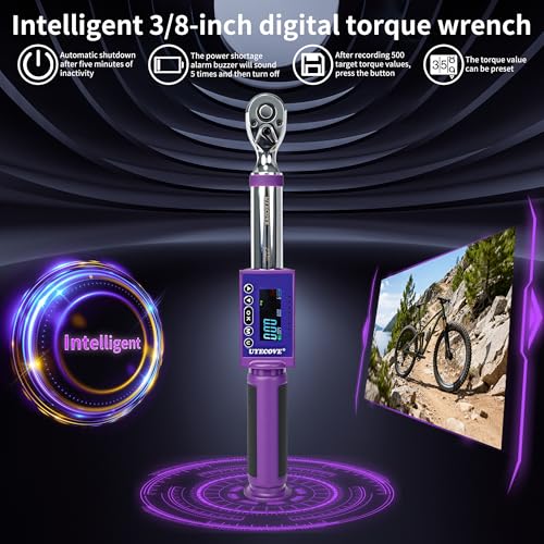 Digital Torque Wrench 3/8 Drive, (3.7-44.2 FT-LB/5-60N.M) ±2% High Accuracy Digital Torque Wrench, With Vibration, Buzzer and LED Alert 3/8-inch (3.7-44.2 Ft-lbs./5-60Nm)