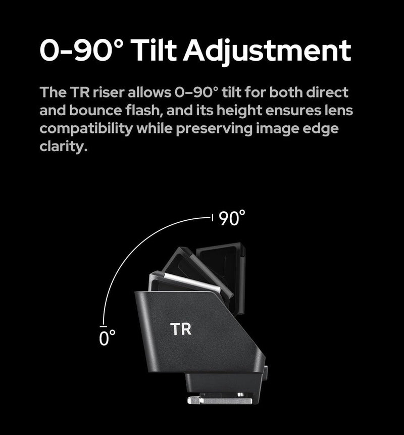 Godox TR TTL Hot Shoe Riser for Fujifilm Cameras,0-90° Angle Adjustment,30mm Height Increase, Reduce Lens Shadow Compatible with Godox iT30 Pro F,iT20 F,iT22 F,iM30,iM20,iM22 Mini Flash