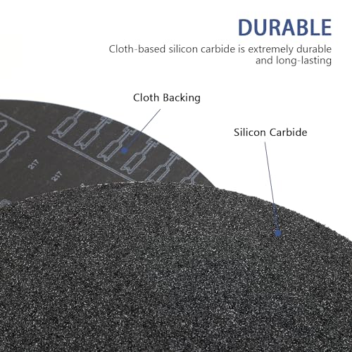 HUAALIUCHE Floor Sanding Disc Cloth-Backed Silicon Carbide，17" x 2" Holes for Concrete, Stone, 36 Grit, 3-Pack #36 - 17"x2”