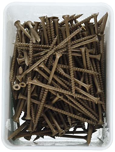 Deck Plus Wood Screws Bundle - 1-5/8" x #8 Tan 5lb and 4" x #10 Brown 5lb