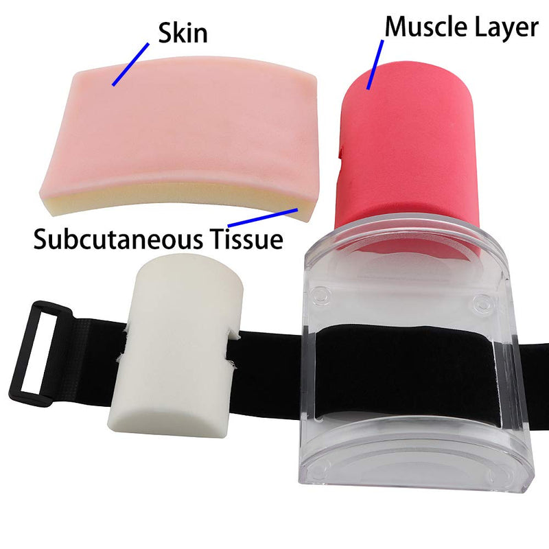 Medarchitect Intramuscular Injection Training Pad Model with 3 Skin Layers IM, SQ, ID Injection Simulator Practice Tool for Medical Education to Student, Nurse, Doctor Educational Supplier