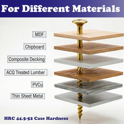 Lag Screws, 5/16" x 4" Structural Screws, 50PCS Construction Lag Screws, Rust Resistant, T40 Star Drive Bit Suitable for Outdoor Wooden Structures, Decks, Fences, Frames 5/16" x 4" 50