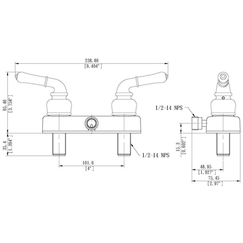 HowPlum RV/Mobile Home Shower Valve with Hand-Held Shower, Brushed Nickel