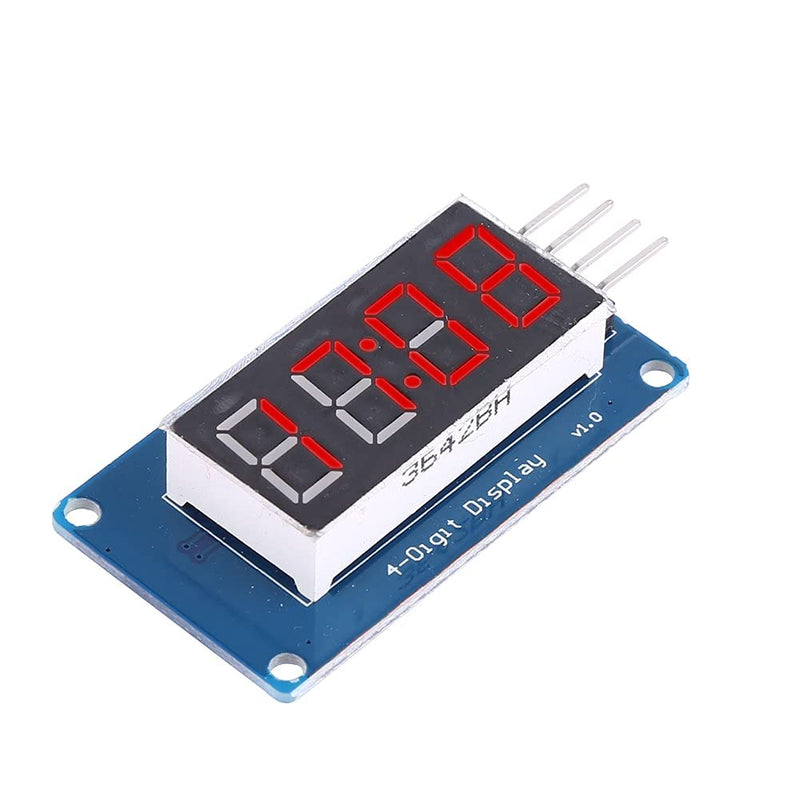 4pcs 0.36 inch 3.3~5.5V LED 4 digit 7 segment display adjustable brightness display module with clock display for red light