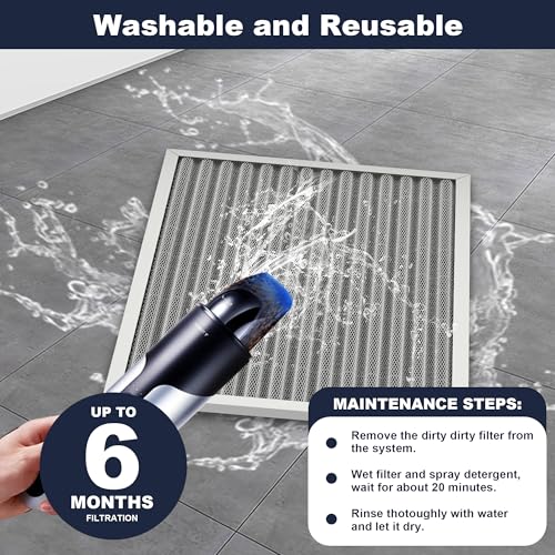 16x25x1 Reusable Air Filter, Electrostatic, Washable Lasts a Lifetime, Breathe Fresher Air in Home and Office HVAC AC Furnace Systems, Merv 8 (Actual Size: 15.5x24.65x0.82 Inch) 24.6" x 15.7" x 1"