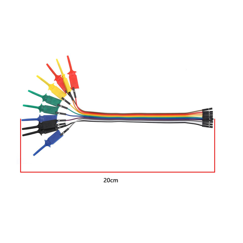 Create idea 10PCS Logic Analyzer Test Hook Clip Grabber Jumper Wires & Interface Pins SOIC IC Test Hook Clip Jumper for Precision Circuit Testing/Power Supply Testing