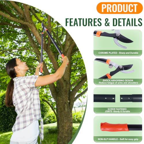 28.7" Long Handle Loppers Branch Cutter for Gardening & Landscaping