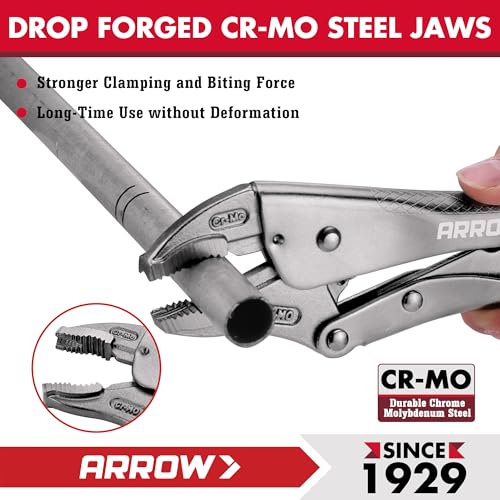 ARROW 2PCS Curved Jaw Locking Pliers Set 7" & 10" 7&10inch
