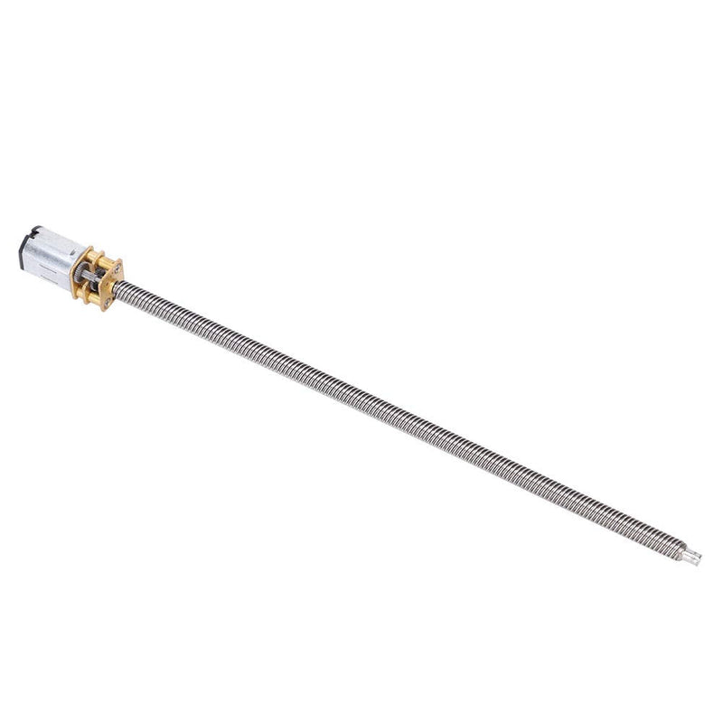 DC Gear Motor, T5 x 160mm N20 GearBox Thread Reduction Motor with Long Output Shaft and Large Gear Torque for Electronic Locks(DC12V 400RPM) DC12V 400RPM