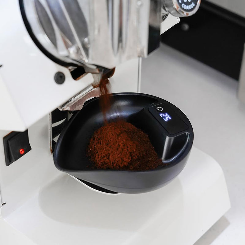 watchget Coffee Bean Dosing Cup, Electronic Scale and Coffee Bean Dosing Tray, Espresso Scale for Beans Weighting and Dose, 0.3-1000g 0.1g Precision Digital Scales