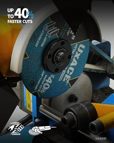 4-1/2 Inch Cut-Off Wheel for Metal, Stainless Steel, Aluminum Cutting, Professional Super Thin Metal Cutting Disc for Angle Grinder, Die Grinder or Cut-Off Tools, 7/8 inch Arbor, 25 Pack 4-1/2 Inch, 25 Pack