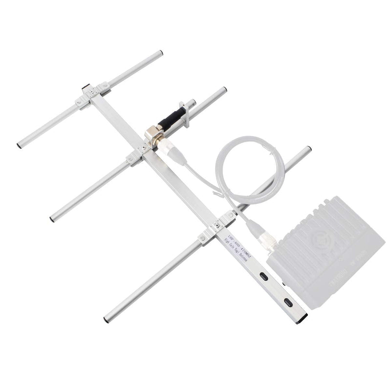 HYS Foldable UHF Yagi Antenna, 70CM 400-470Mhz Aluminium Alloy Outdoor Antenna, Aluminium Alloy GMRS Base Antenna for Yaesu Motorola Icom Kenwood Radio Transceiver HT Repeater