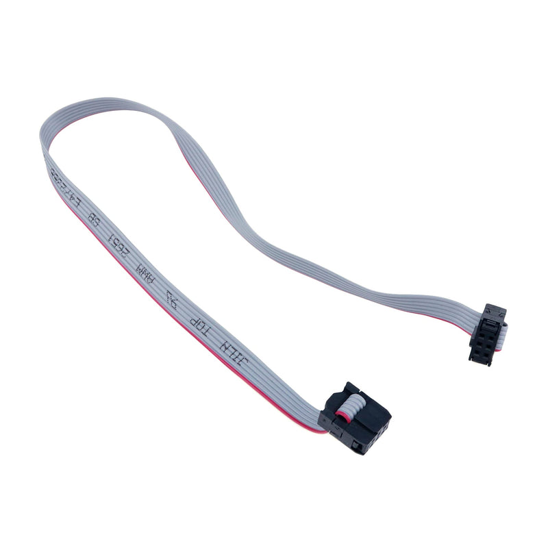 5Pcs Ribbon Cable with Black 2.54mm FC, 6 Pins F/F IDC Connector Flat Ribbon Cable, Dual Row Data Cable 30cm Length