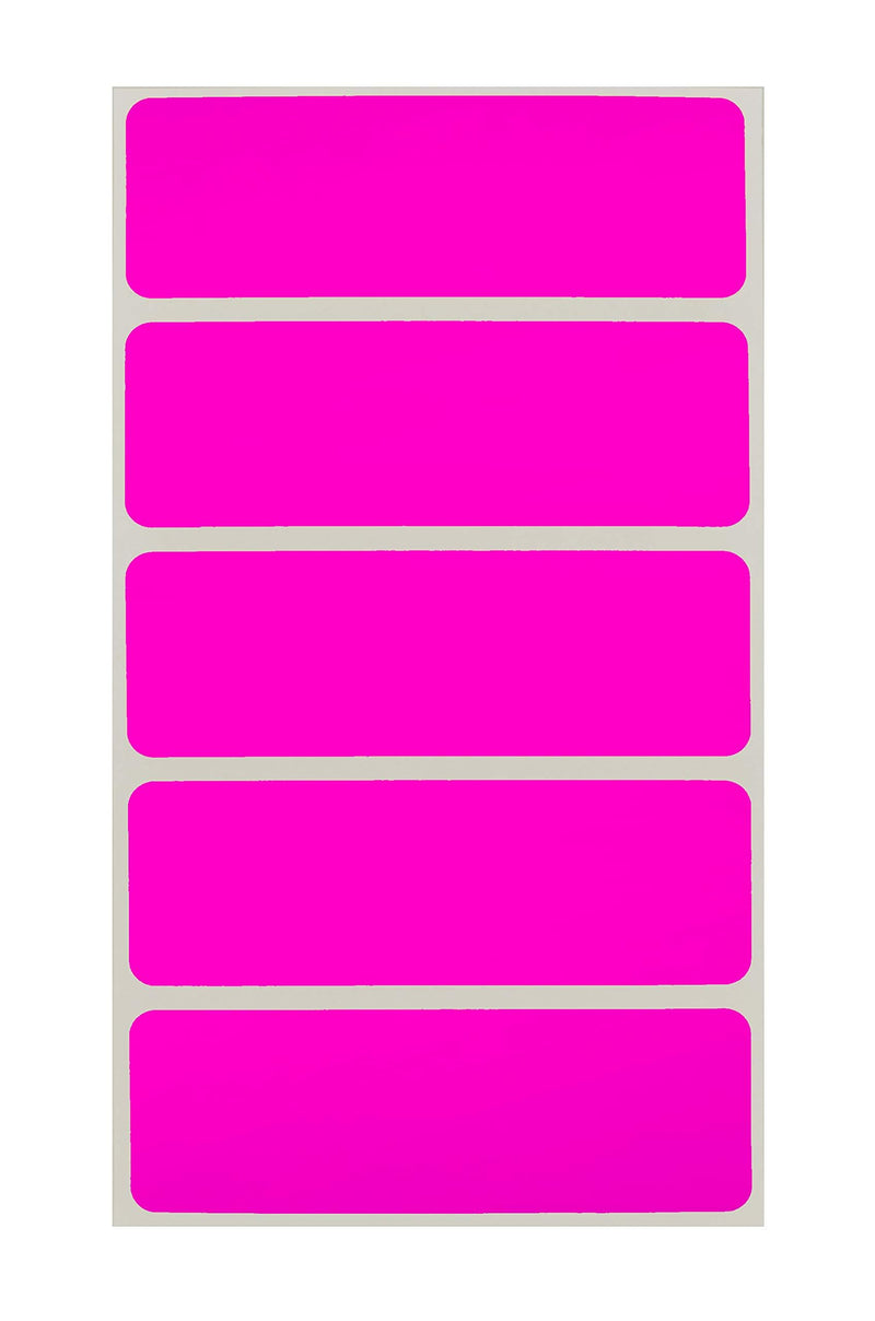 ChromaLabel 1 x 3 Inch Removable Color Code Rectangle Labels, 150 Stickers per Pack, Fluorescent Pink