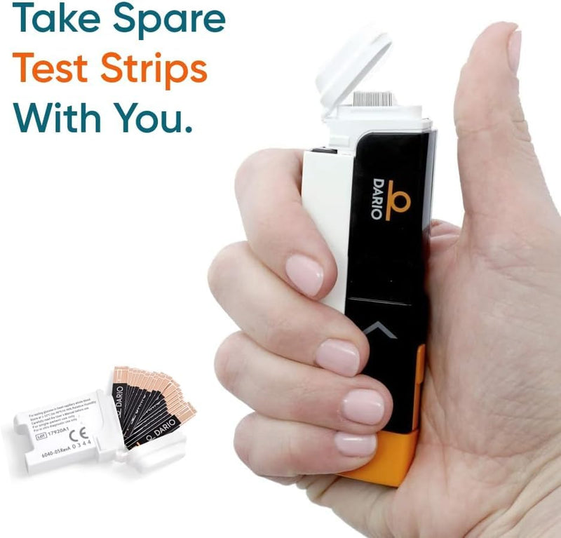 Dario 100 Blood Glucose Test Strips - Only works with Dario Monitor (25 Pack x 4) 100 Count (Pack of 1)