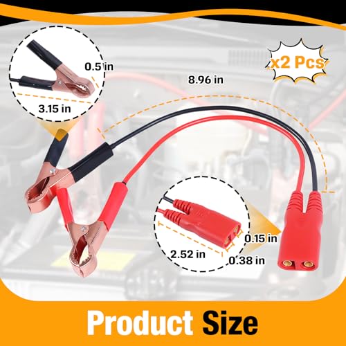 2Pcs PPTK0025 Battery Clamp Cable Clip Compatible with Power Probe 3/3S/3Ez 2-pack