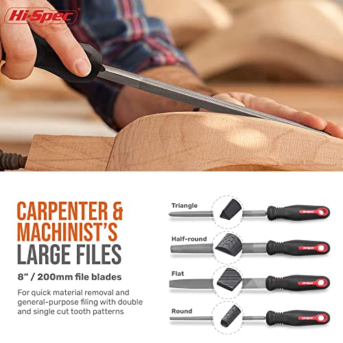 Hi-Spec Metal Hand & Needle Files Tool Kit Half Round Wood and Crafts 18 pieces
