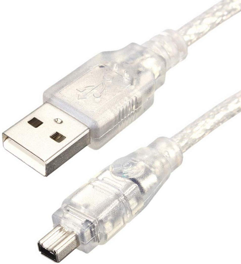 BLUEXIN USB 2.0 Male to IEEE 1394 Mini 4Pin Male iLink Firewire DV Adapter Cord Cable Compatible with Sony DV