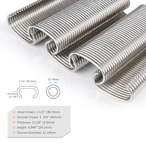 AC50 1-1/2" 11 Gauge Zinc-Aluminum Alloy Hog Ring Staples, 320PCS AC50-320PCS-Zinc-Aluminum