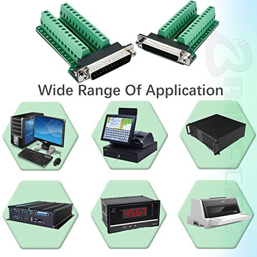 DB25 Adapter 25 Pin RS-232 Serial to 25 Pin Clipboard Signal Module with Insulation Pad (1 Female) 1 x socket